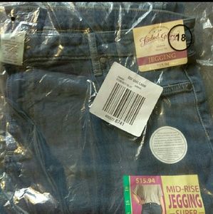 Faded glory jeggins with zipper